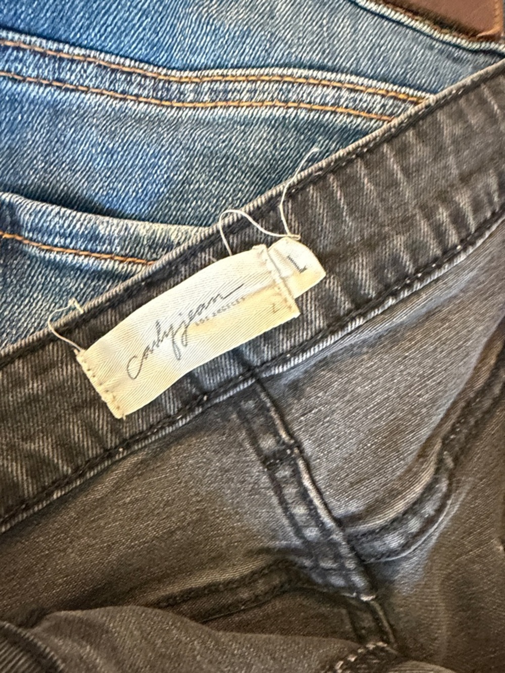 Carly Jean Los Angeles Women’s Distressed Denim Shorts - Black, Charcoal & Blue - Picture 6 of 7